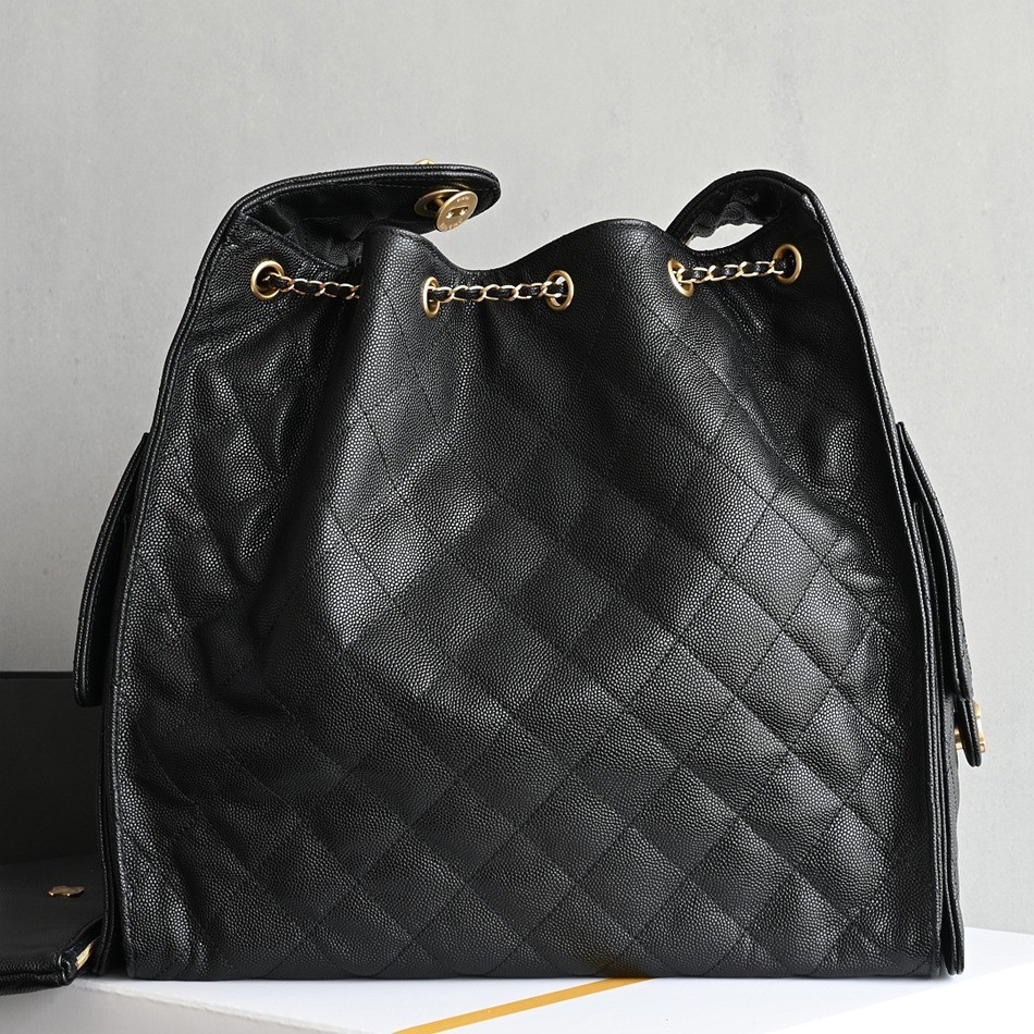 25Bag 黑色中號荔枝紋_2