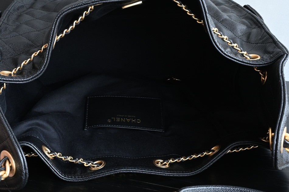 25Bag 黑色中號荔枝紋_5