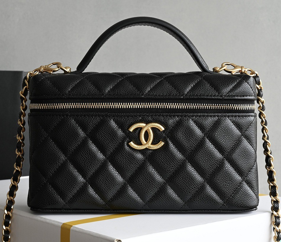 25P LP盒子拉絲大LOGO手拿包 黑色_1