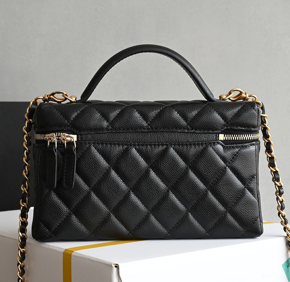 25P LP盒子拉絲大LOGO手拿包 黑色_2