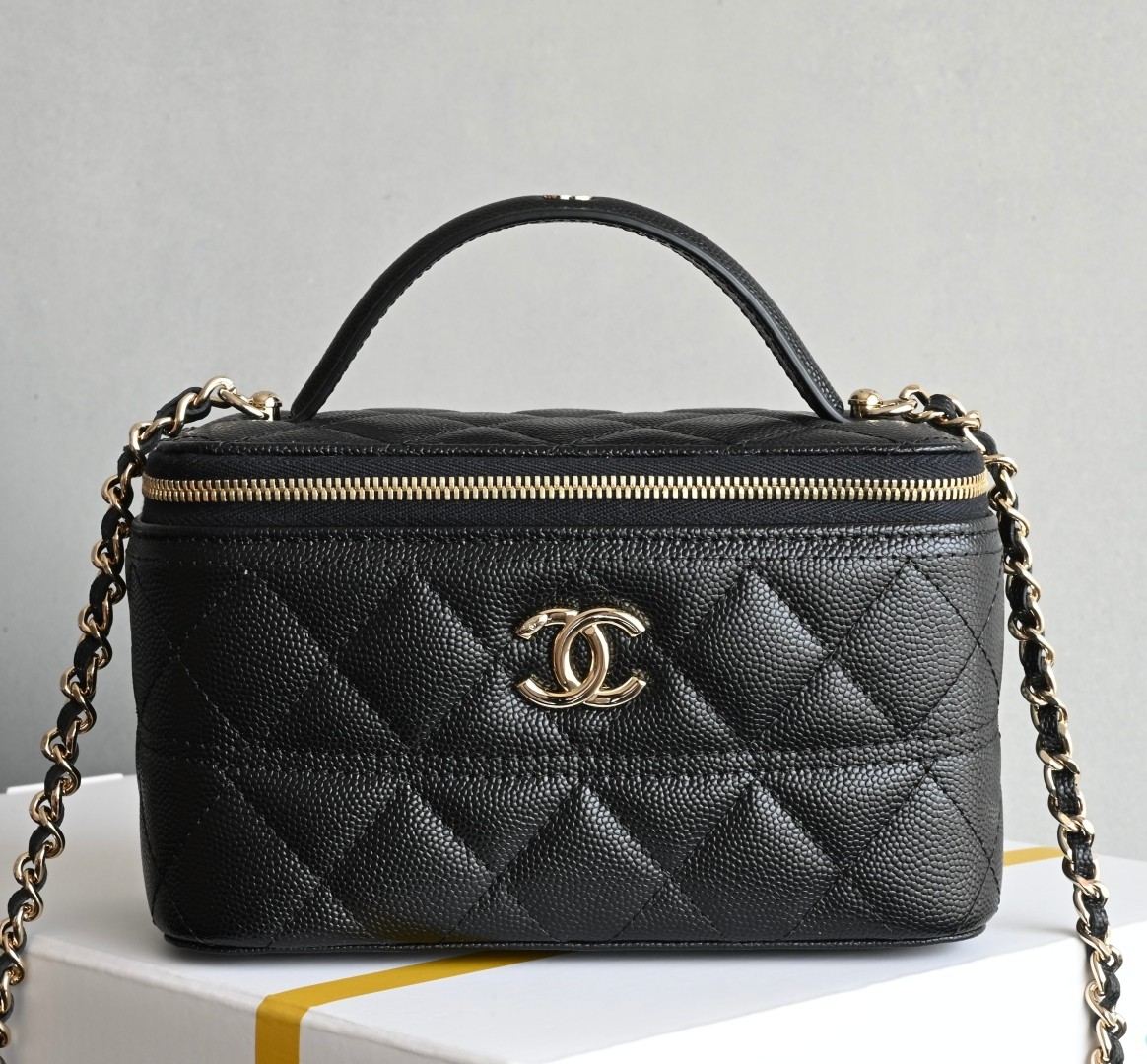 25C手提鍊條化妝包黑色_1