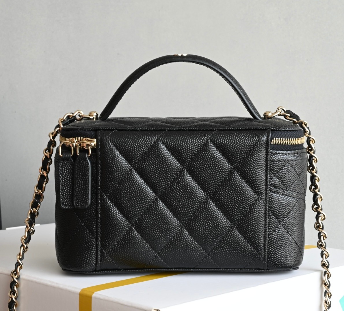 25C手提鍊條化妝包黑色_2