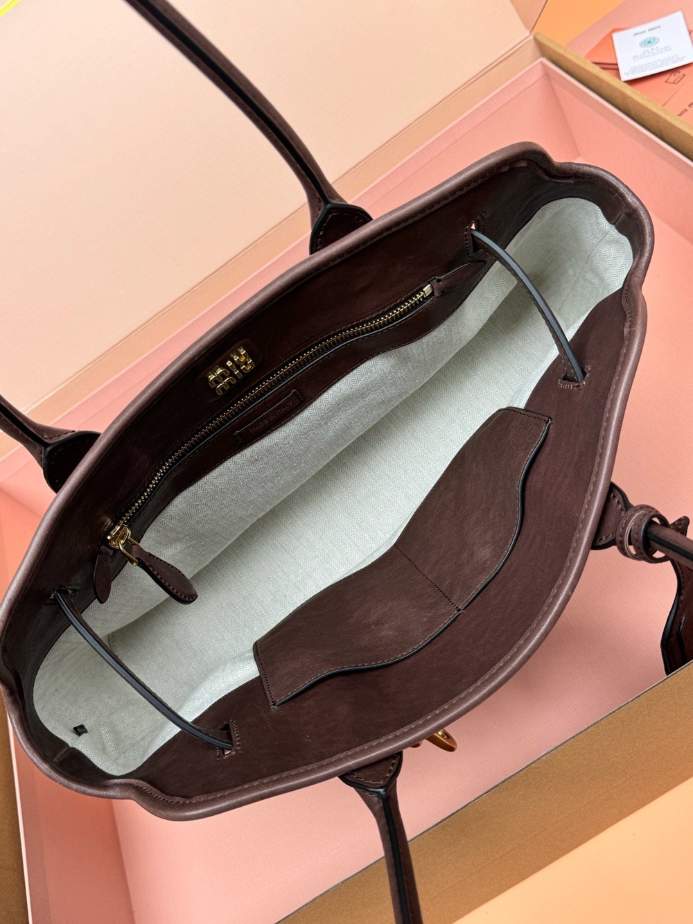 Adventure Nappa手提包中號石南木色_6