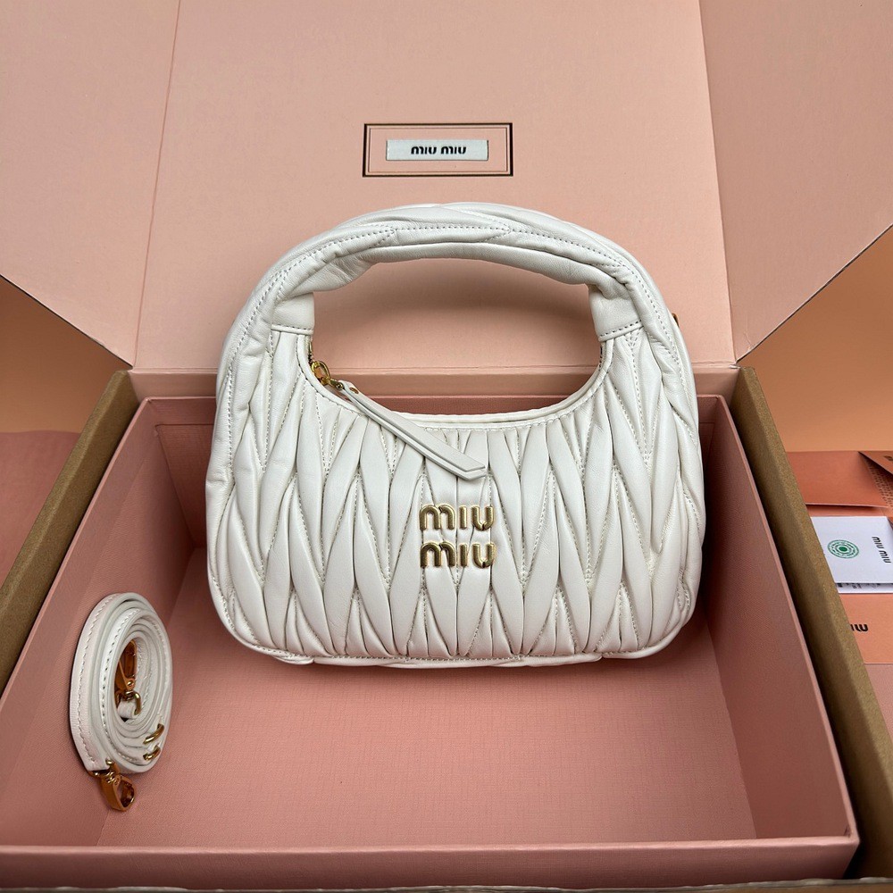 Wander Matelassé半月形Hobo手提包 斜挎包 白色_1