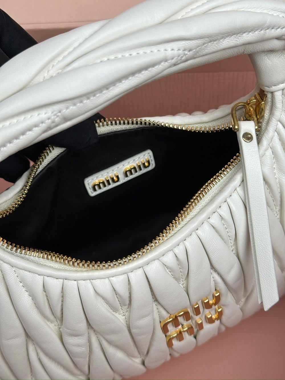 Wander Matelassé半月形Hobo手提包 斜挎包 白色_6