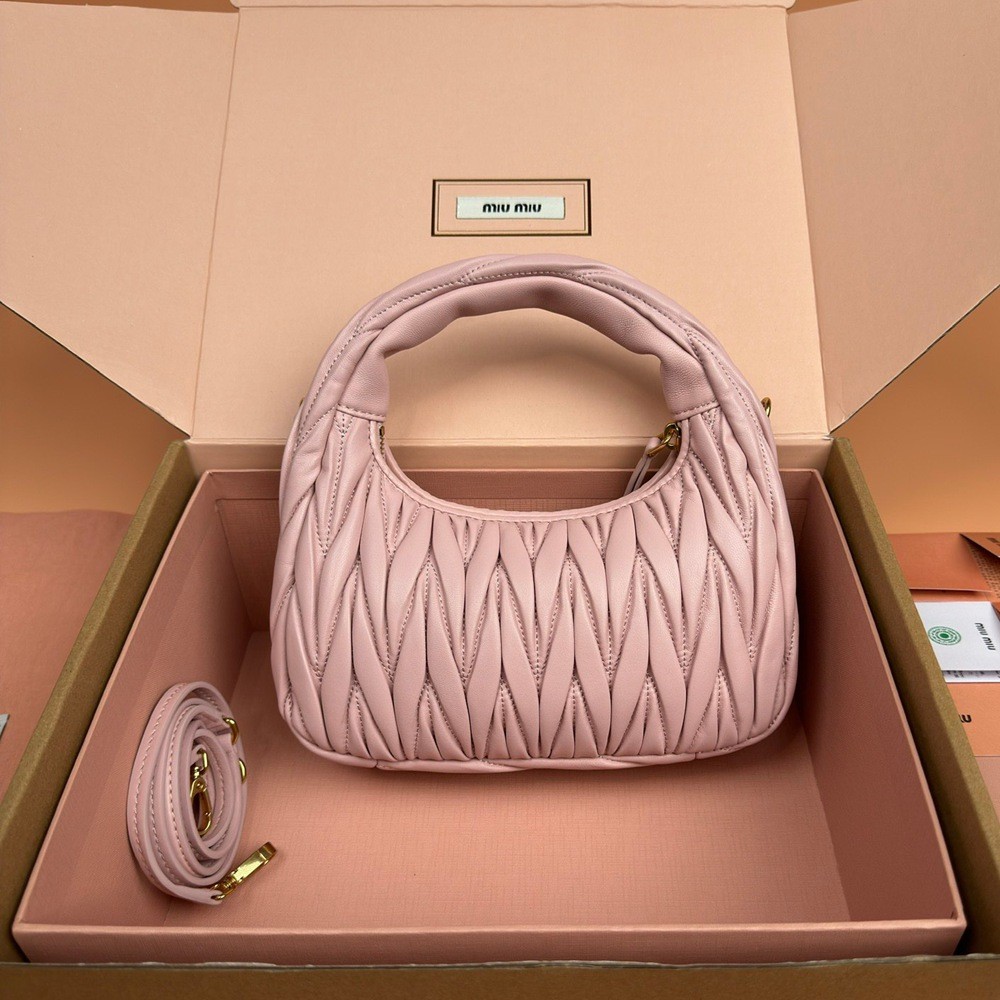 Wander Matelassé半月形Hobo手提包 斜挎包 雪花石膏粉_3