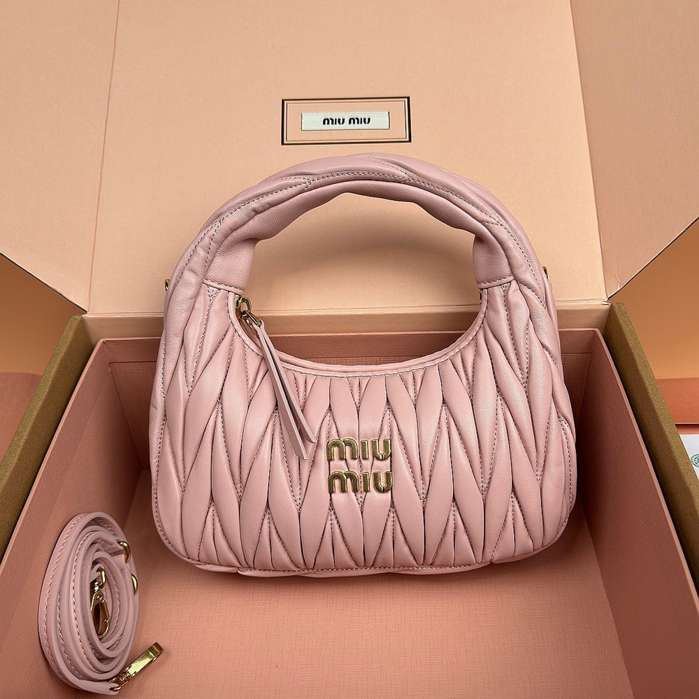 Wander Matelassé半月形Hobo手提包 斜挎包 雪花石膏粉_1