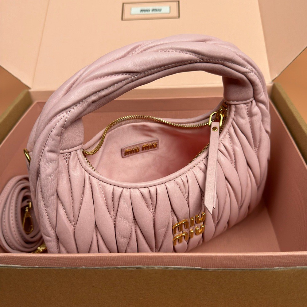 Wander Matelassé半月形Hobo手提包 斜挎包 雪花石膏粉_5