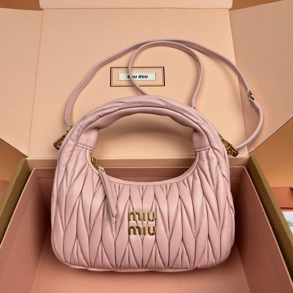 Wander Matelassé半月形Hobo手提包 斜挎包 雪花石膏粉_6