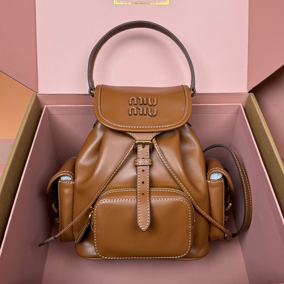 5BZ043 雙肩包干邑色_1