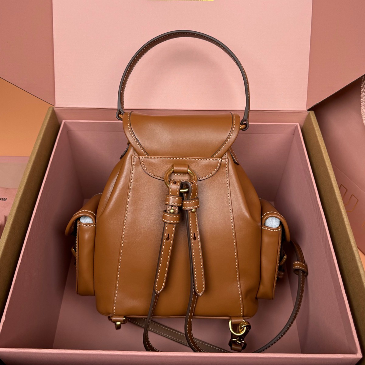 5BZ043 雙肩包干邑色_3