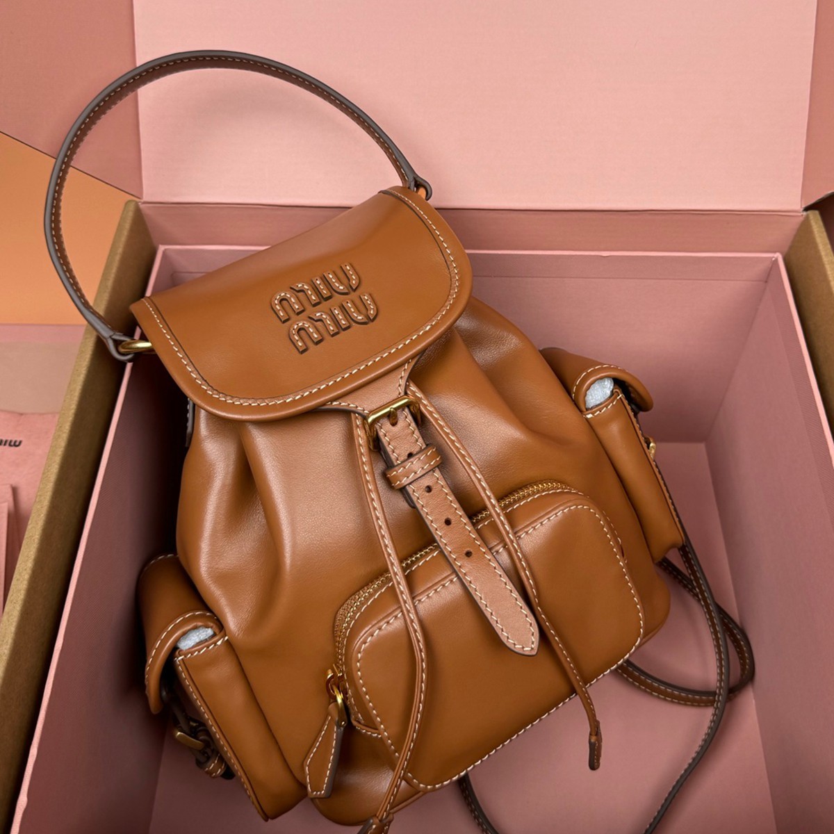 5BZ043 雙肩包干邑色_7