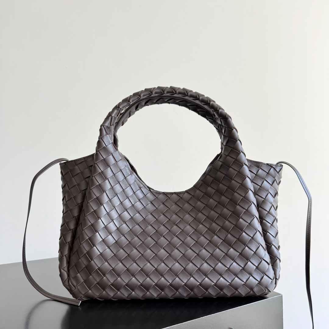 844249 Campana肩背包小號 黑棕色_4