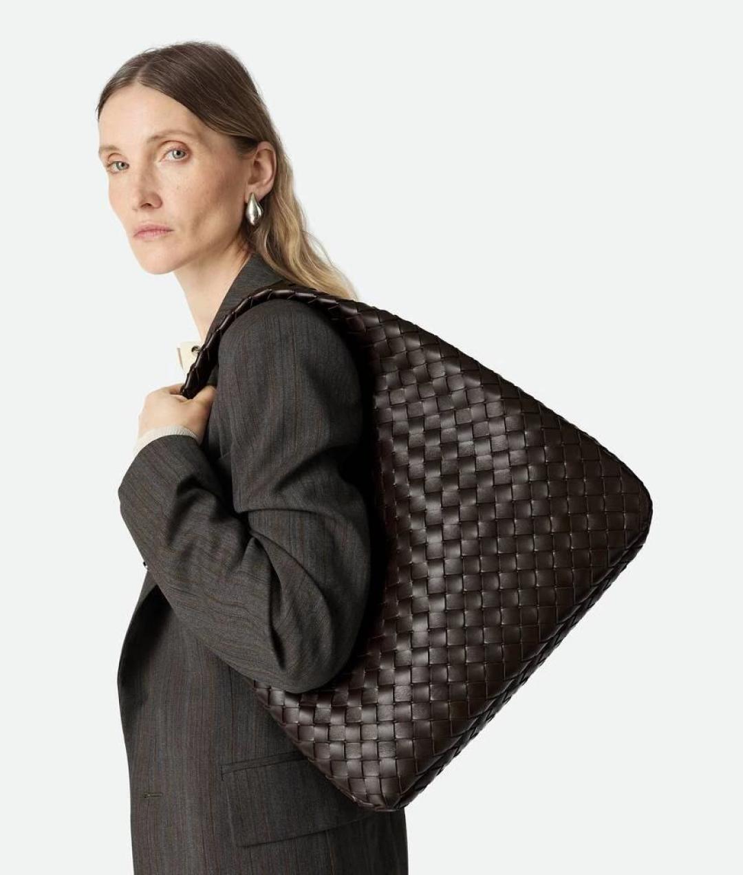 844250 Campana肩背包大號 黑棕色_11