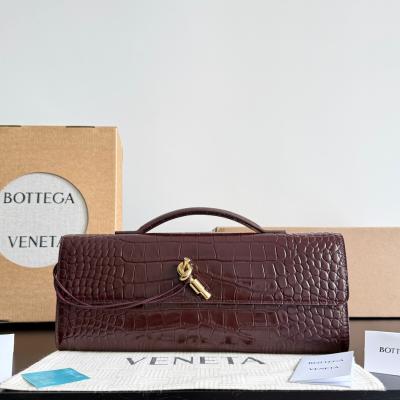 741511手拿晚宴包 鱷魚紋茜棕紅色