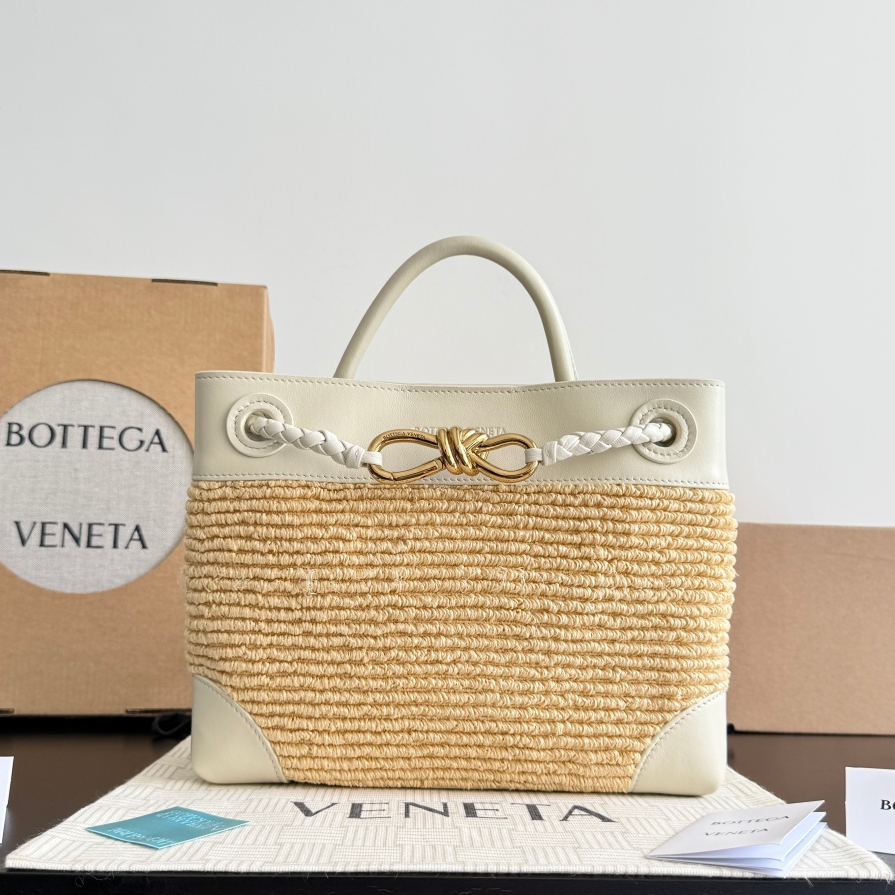 743568 Andiamo蝴蝶結小號 拉菲草/海鹽色_1