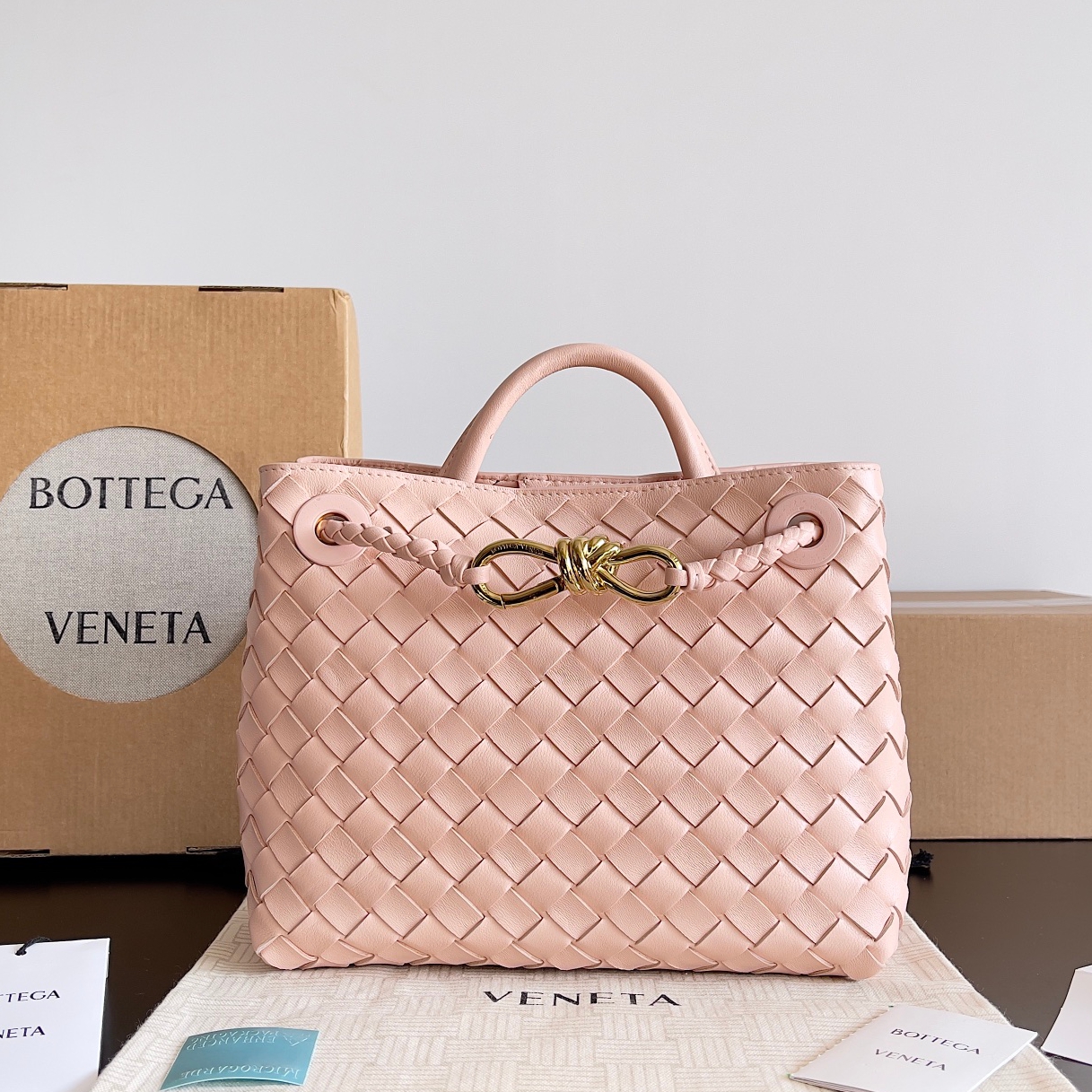 743568 Andiamo蝴蝶結小號 浮雕粉色_1