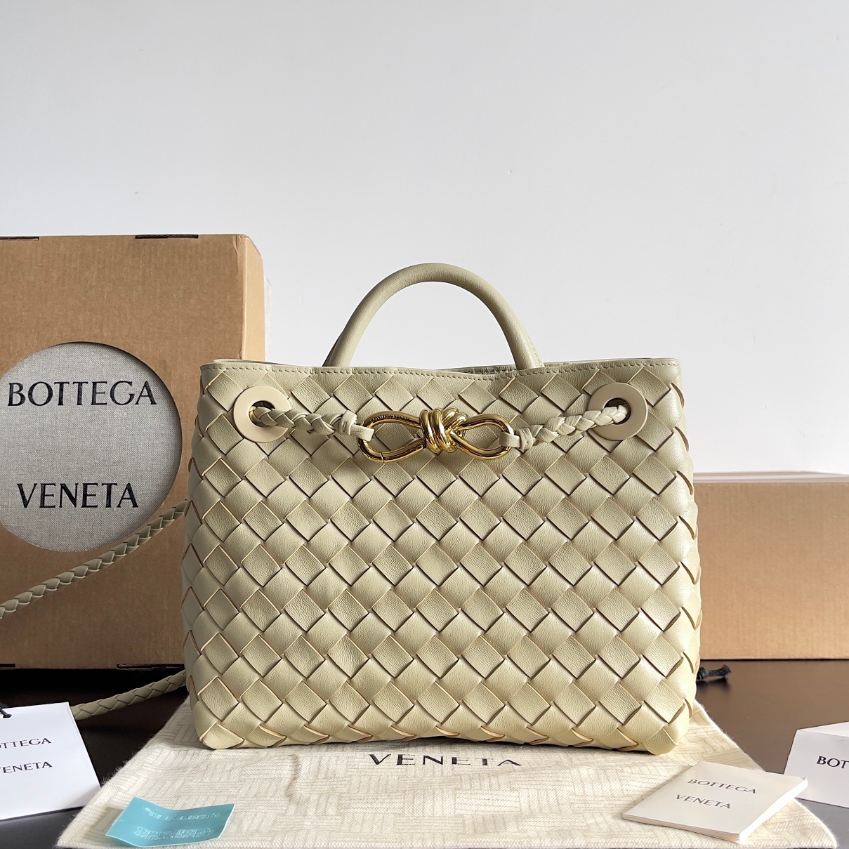 743568 Andiamo蝴蝶結小號 奶油黃色_1