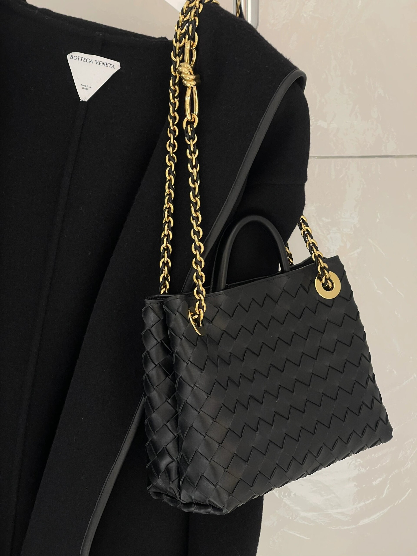 786008小號Andiamo鏈條包 黑色_13