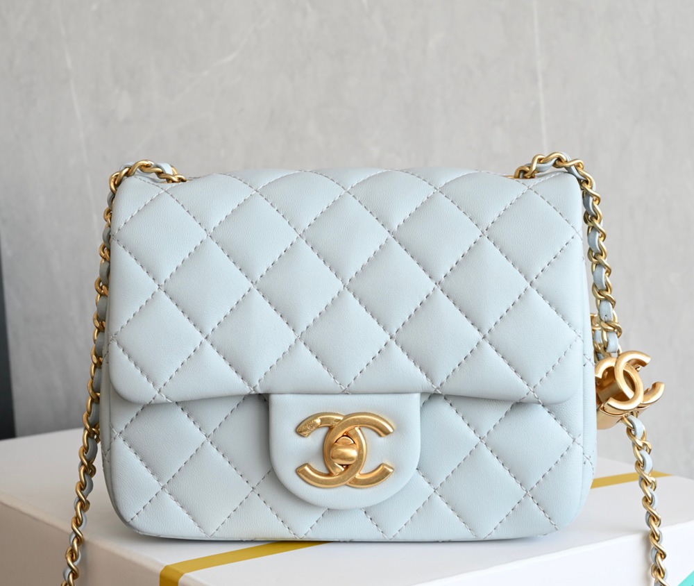 25B雙C扣口蓋包 Mini baby藍_1