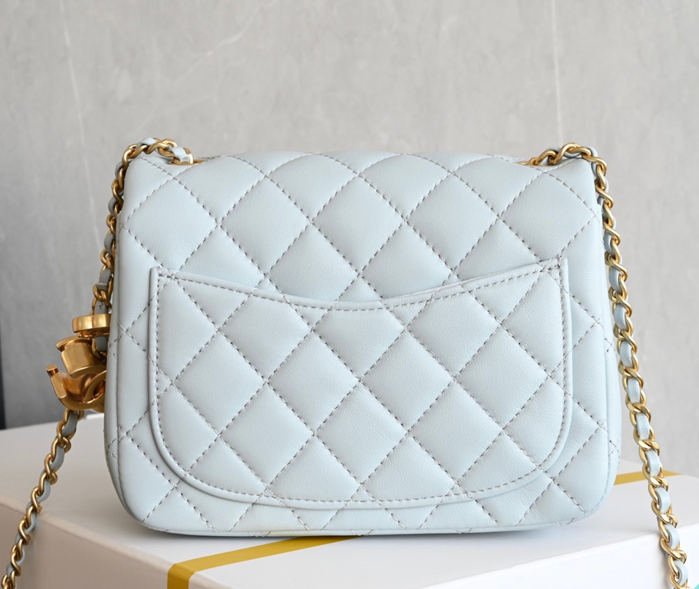 25B雙C扣口蓋包 Mini baby藍_2