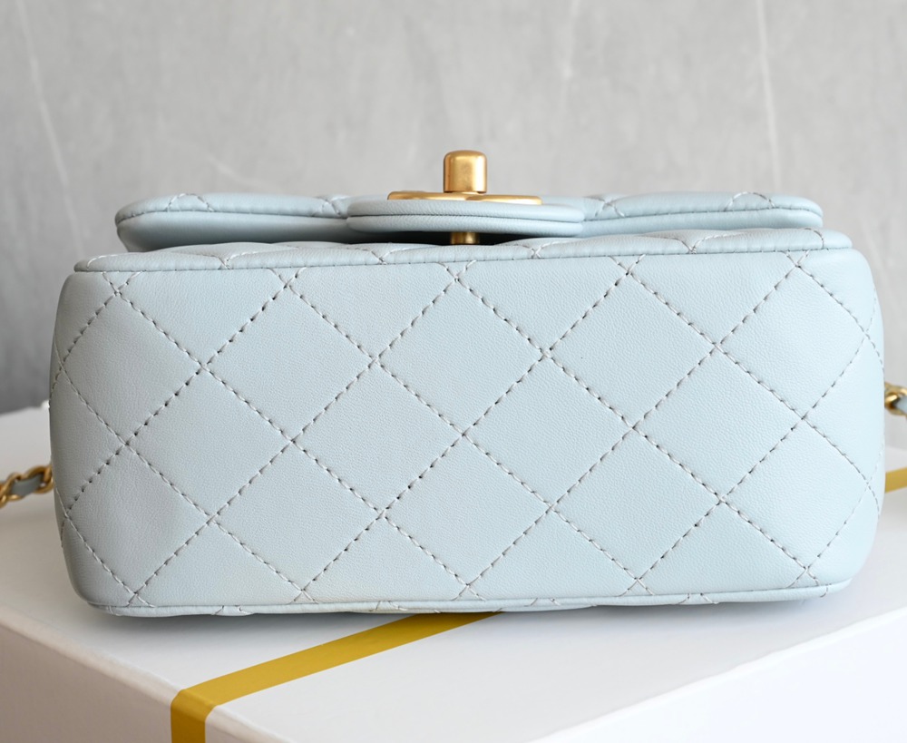 25B雙C扣口蓋包 Mini baby藍_3