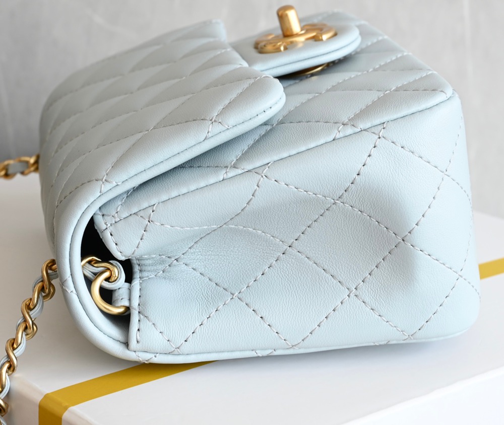 25B雙C扣口蓋包 Mini baby藍_4