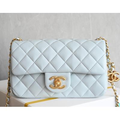 25B 雙C扣口蓋包 大Mini baby藍