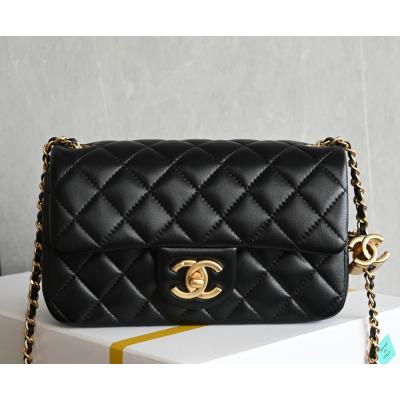 25B雙C扣口蓋包大Mini 黑色