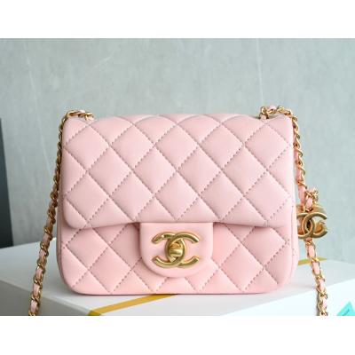 25B雙C扣口蓋包Mini 粉色