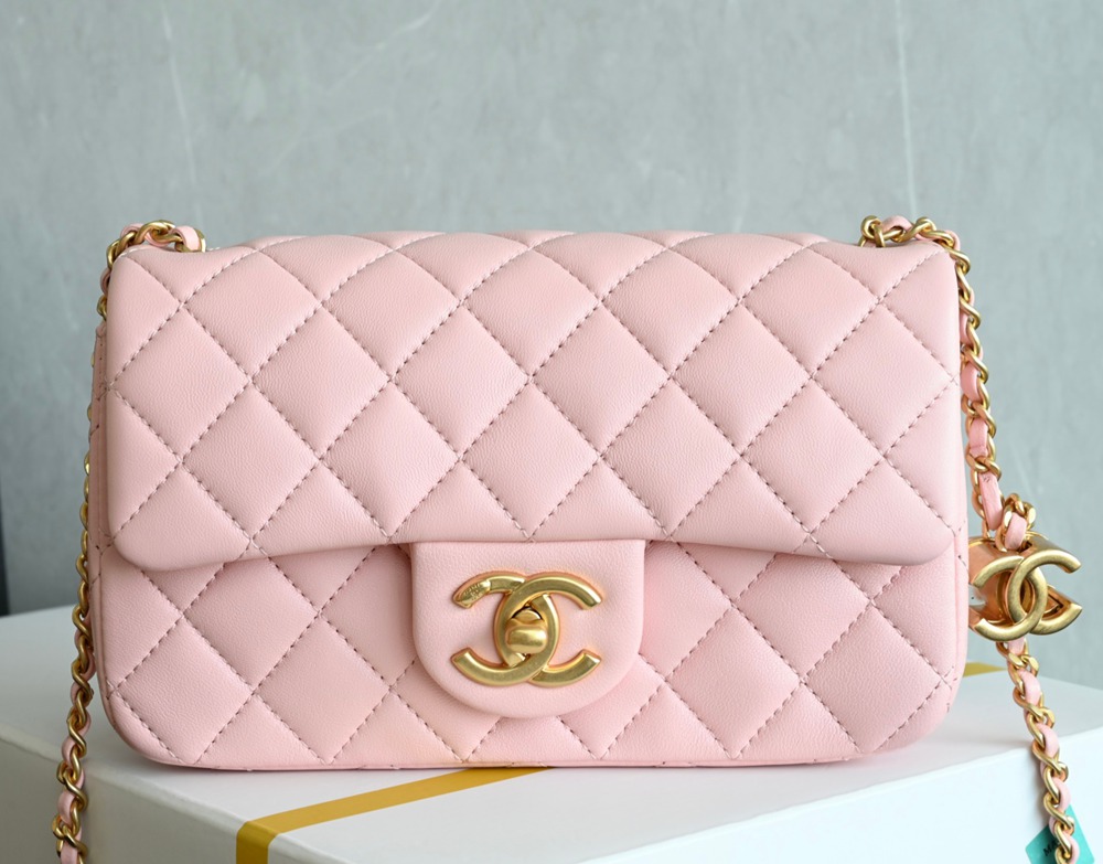 25B雙C扣口蓋包大Mini 粉色_1