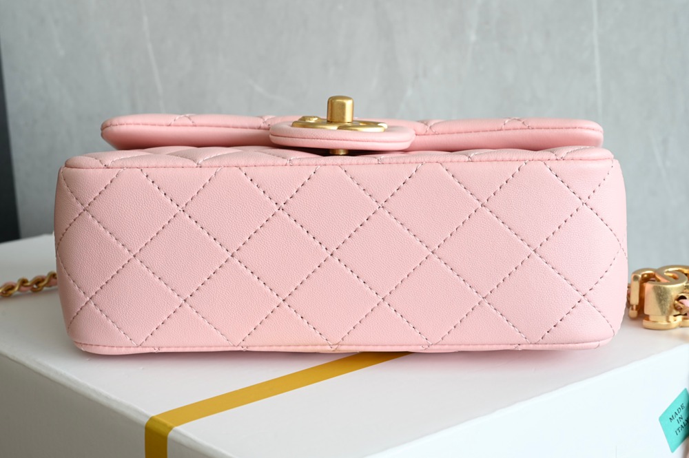 25B雙C扣口蓋包大Mini 粉色_3