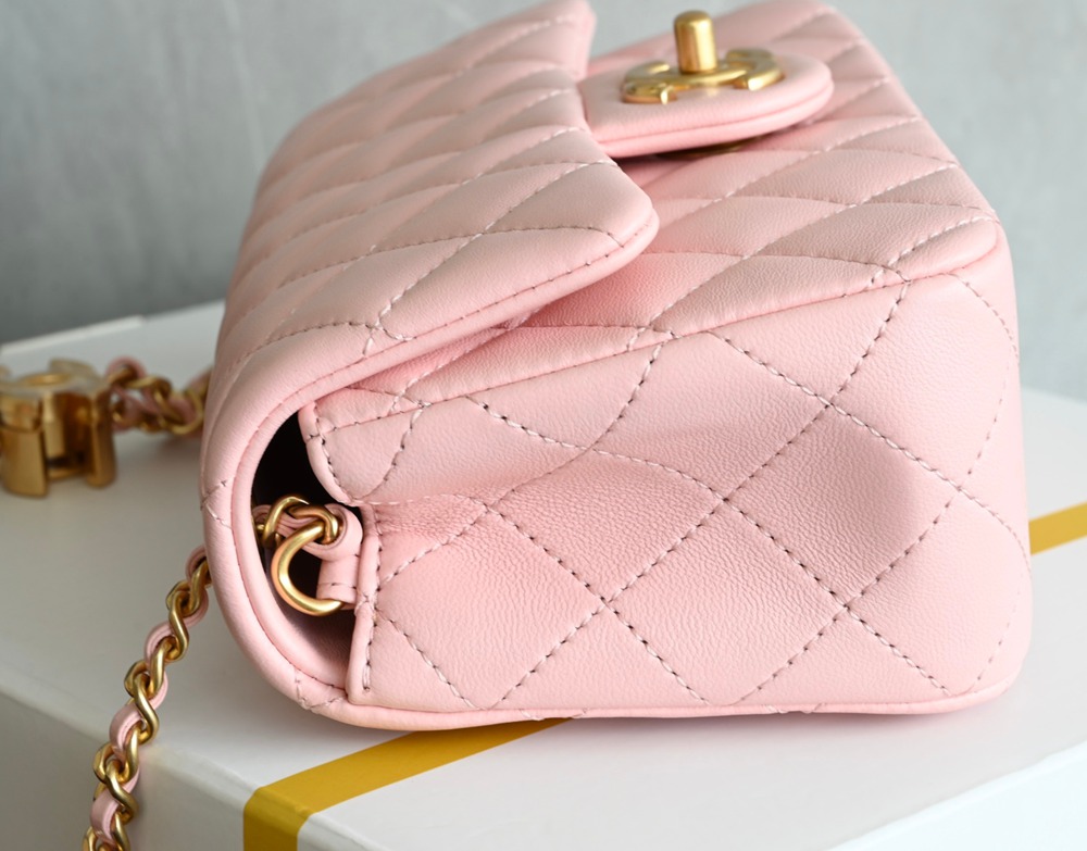 25B雙C扣口蓋包大Mini 粉色_4