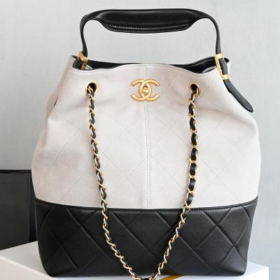 25A 購物袋Hobo 豎版小號 灰拼黑