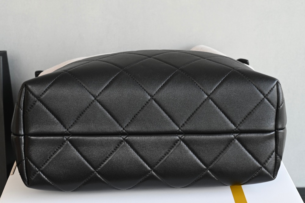 25A 購物袋Hobo 豎版小號 灰拼黑_4