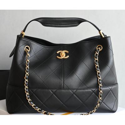 25A 購物袋Hobo小號 黑色拼接