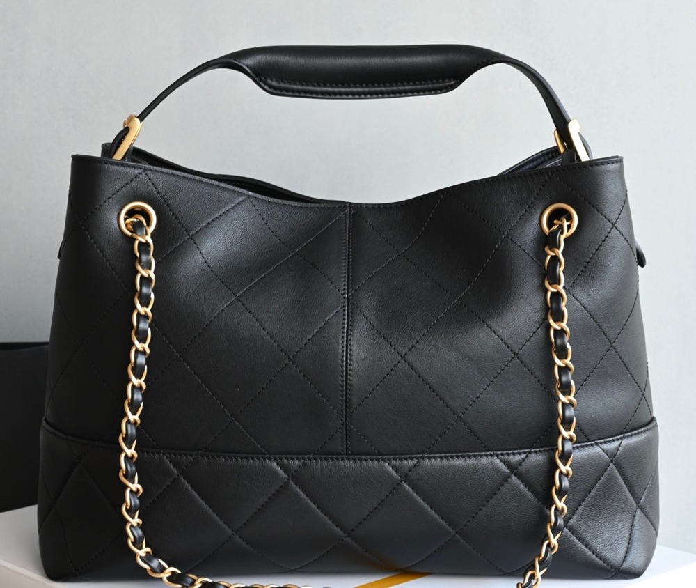 25A 購物袋Hobo小號 黑色拼接_2