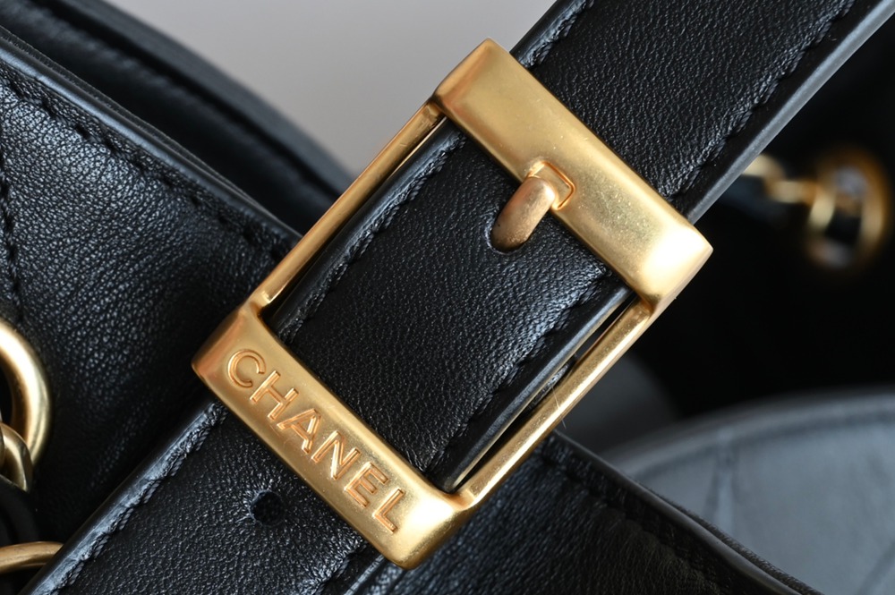 25A 購物袋Hobo小號 黑色拼接_7