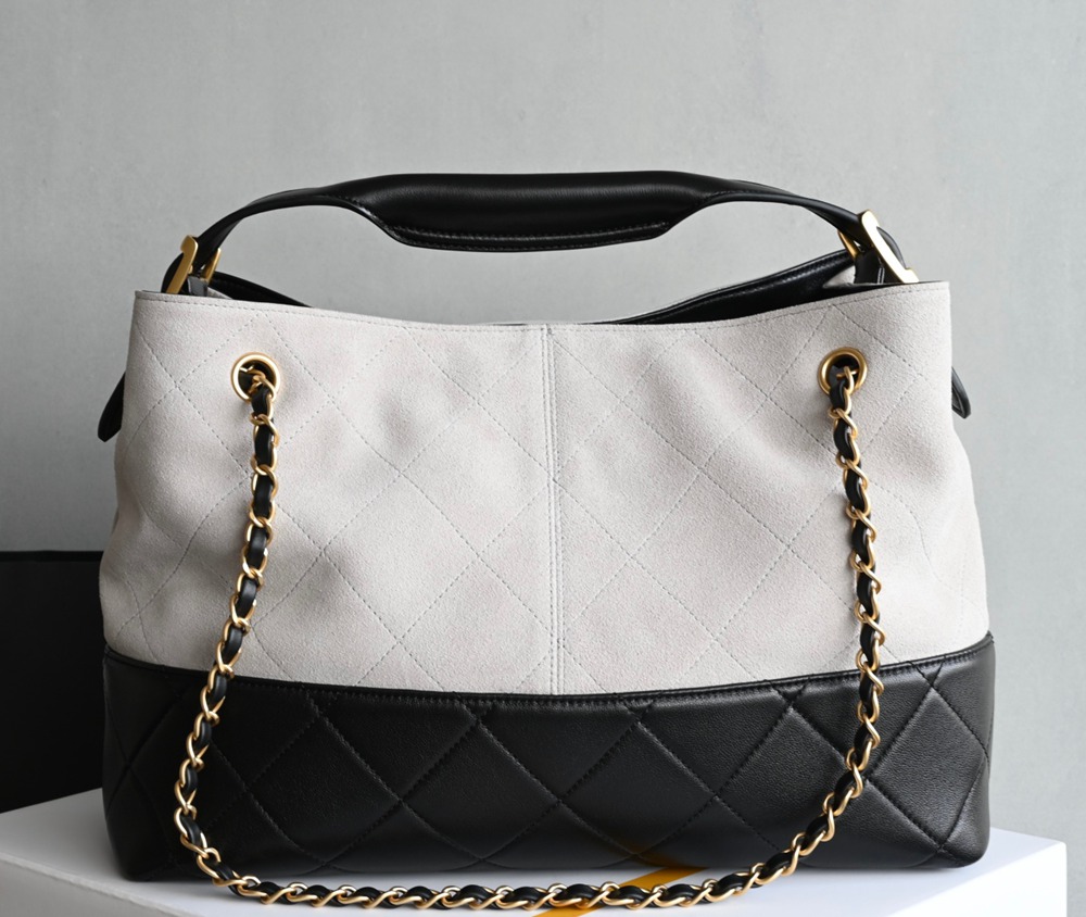 25A 購物袋Hobo小號 灰拼黑_2