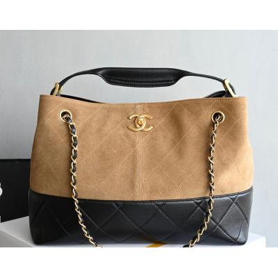 25A 購物袋Hobo小號 土黃拼黑