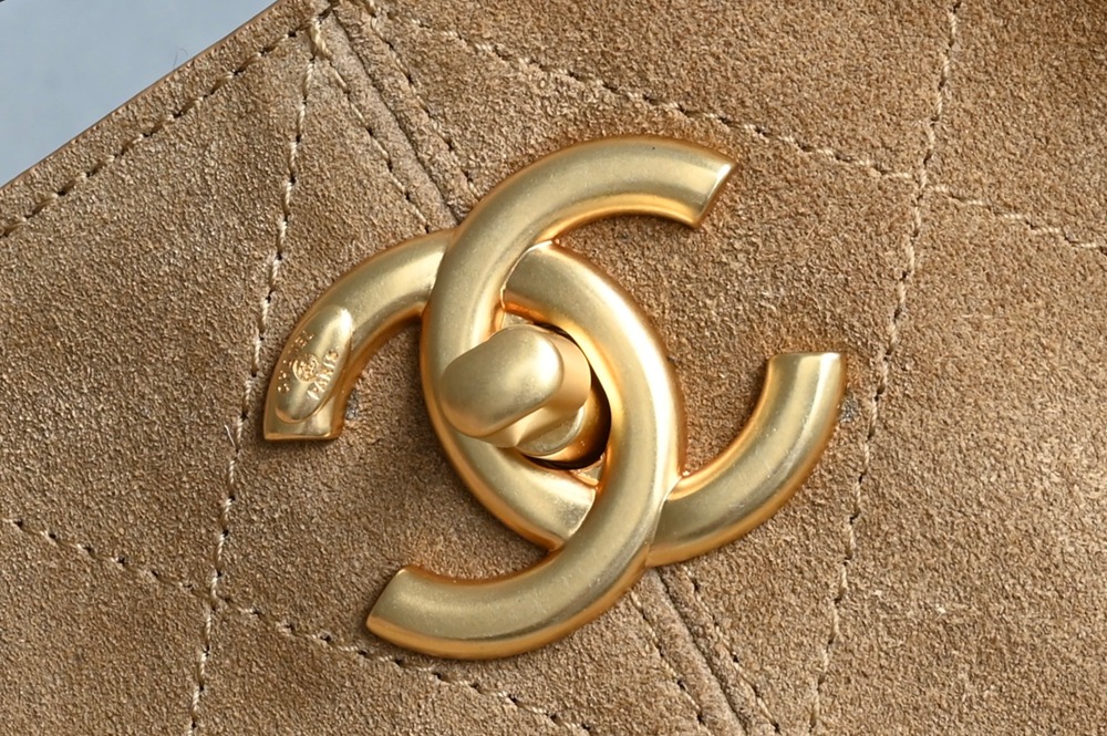 25A 購物袋Hobo小號 土黃拼黑_6