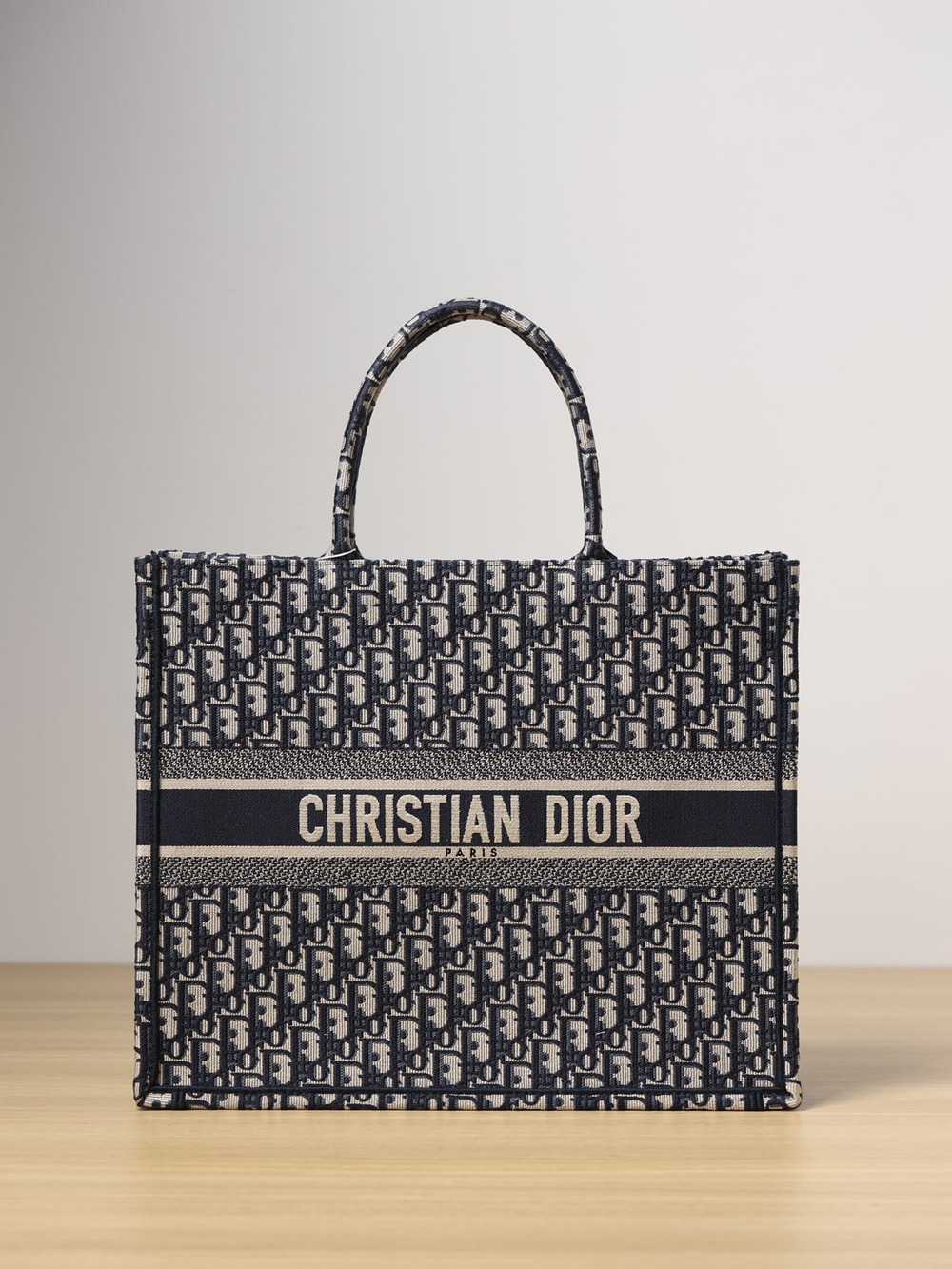 Book Tote 手袋 藍色 Oblique 印花 大號_1