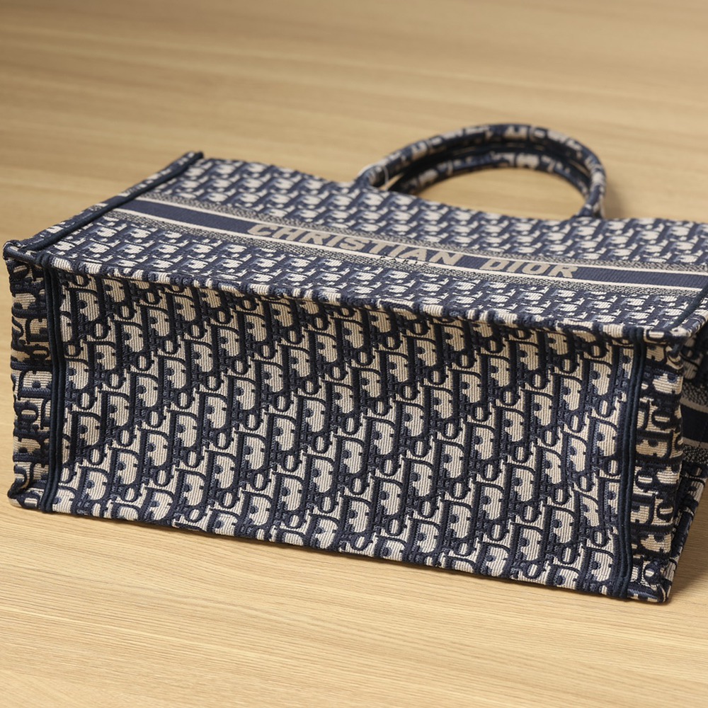 Book Tote 手袋 藍色 Oblique 印花 大號_4