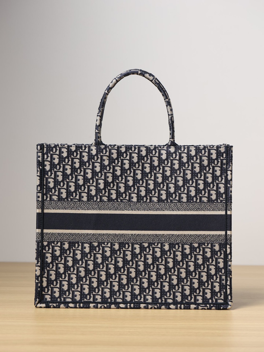 Book Tote 手袋 藍色 Oblique 印花 大號_5