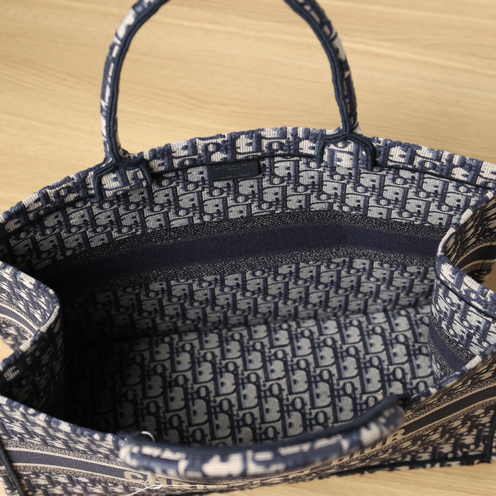 Book Tote 手袋 藍色 Oblique 印花 大號_6