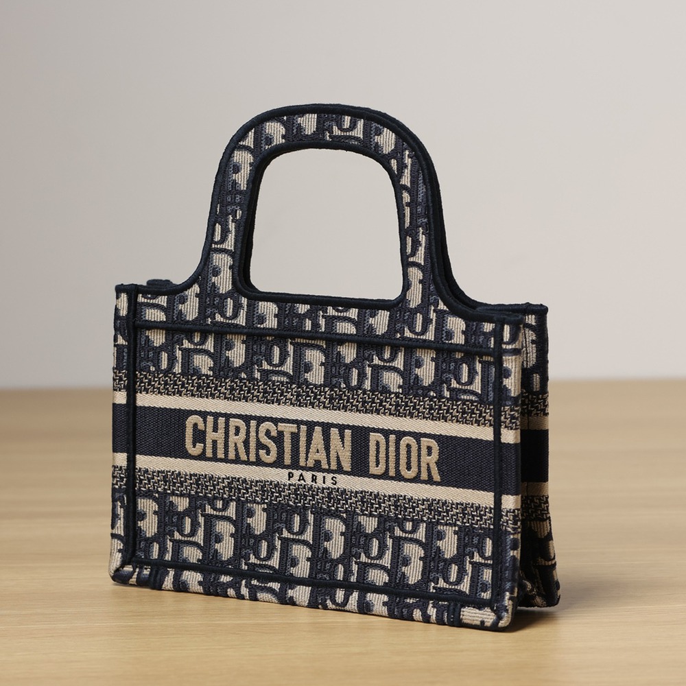 迷你 Book Tote海軍藍色 Oblique印花_2