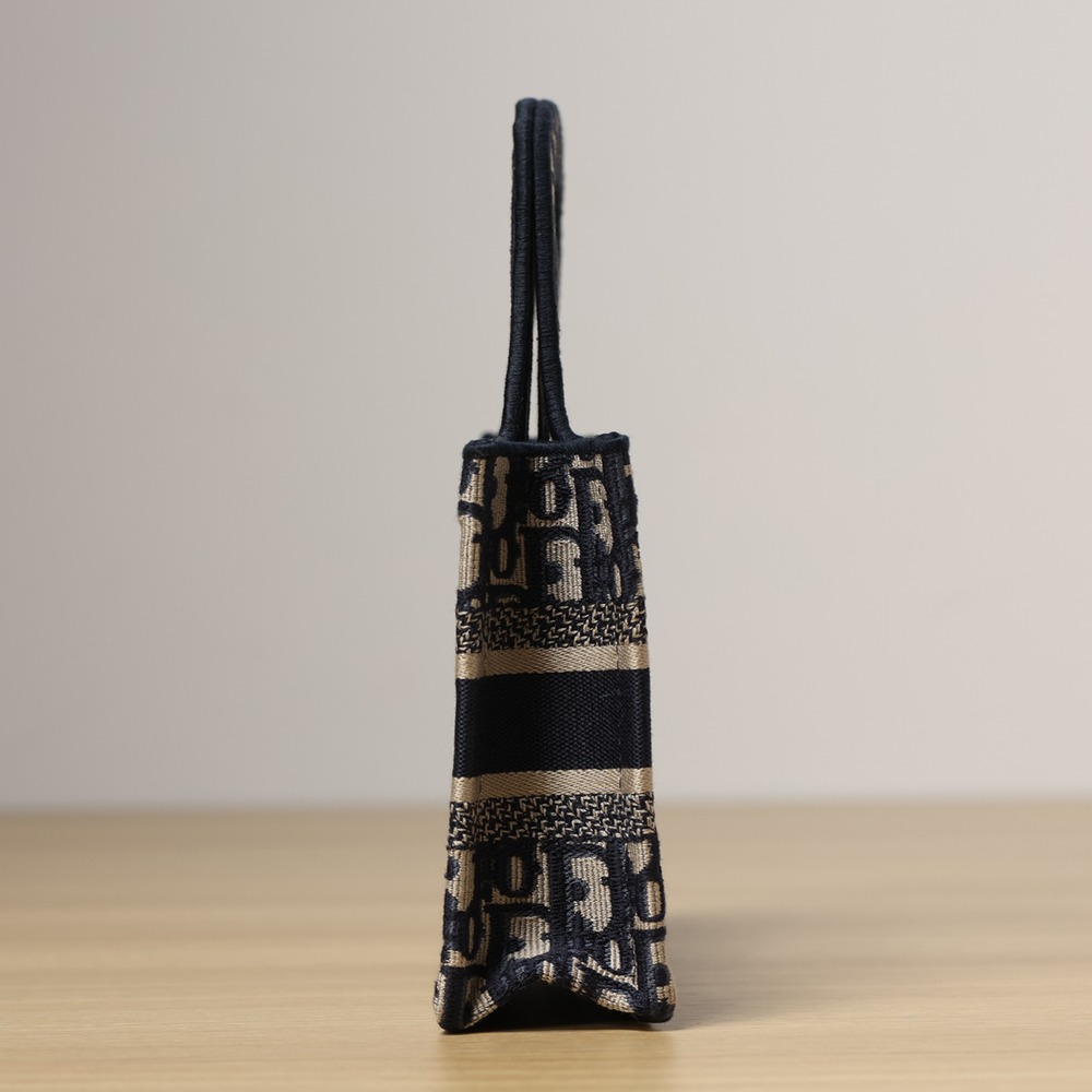 迷你 Book Tote海軍藍色 Oblique印花_3