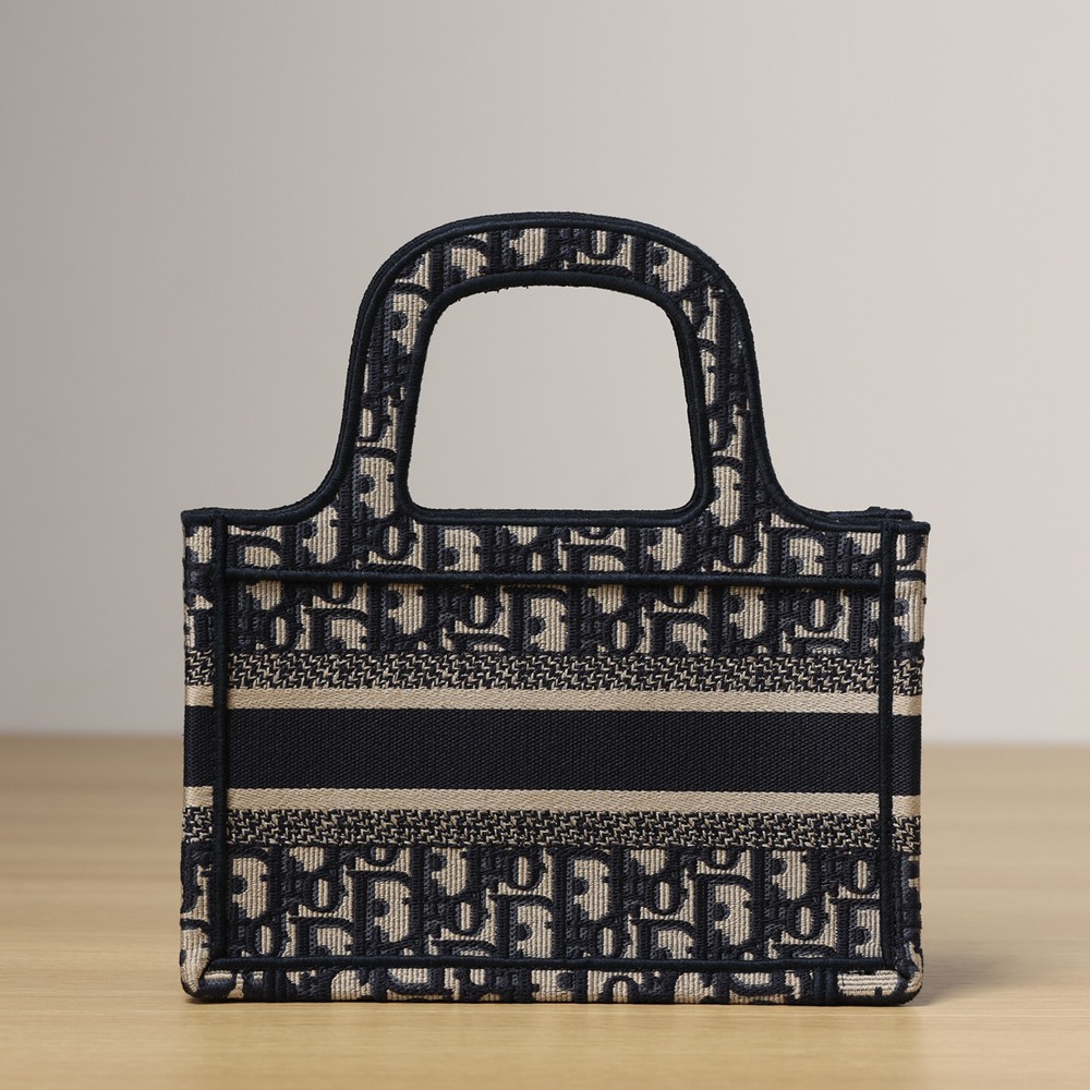 迷你 Book Tote海軍藍色 Oblique印花_4