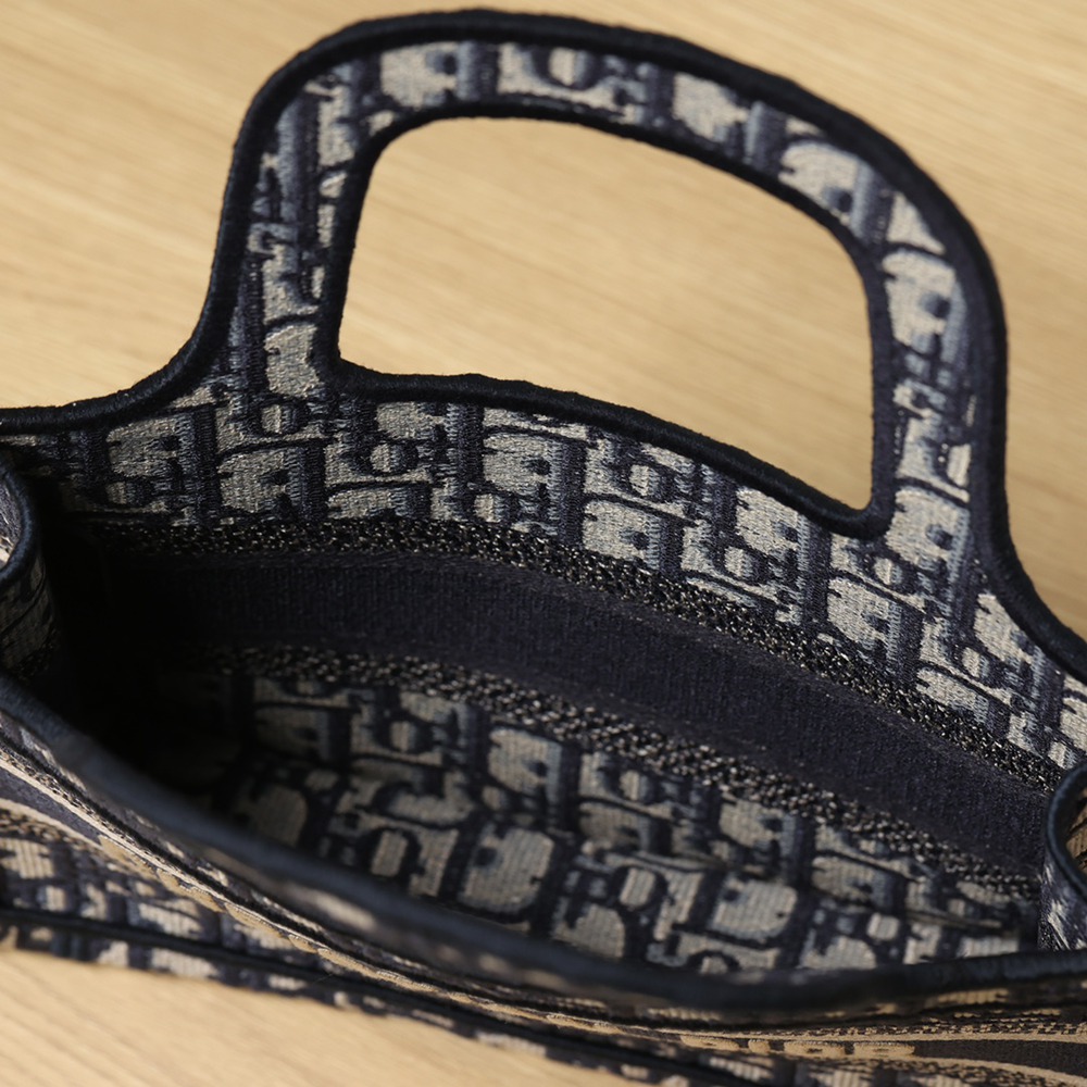 迷你 Book Tote海軍藍色 Oblique印花_5