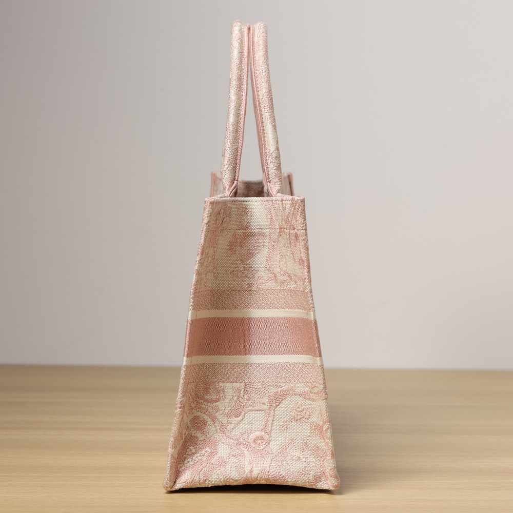 Book Tote 中號粉色動物園(粉色老虎）_3